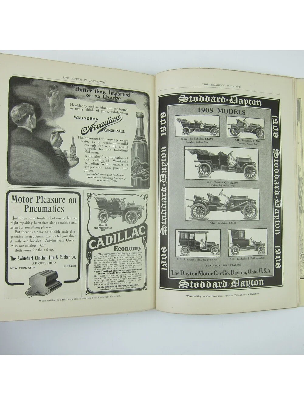American Magazine September 1907 Billy Sunday & Automobile Old Car Ads Antique